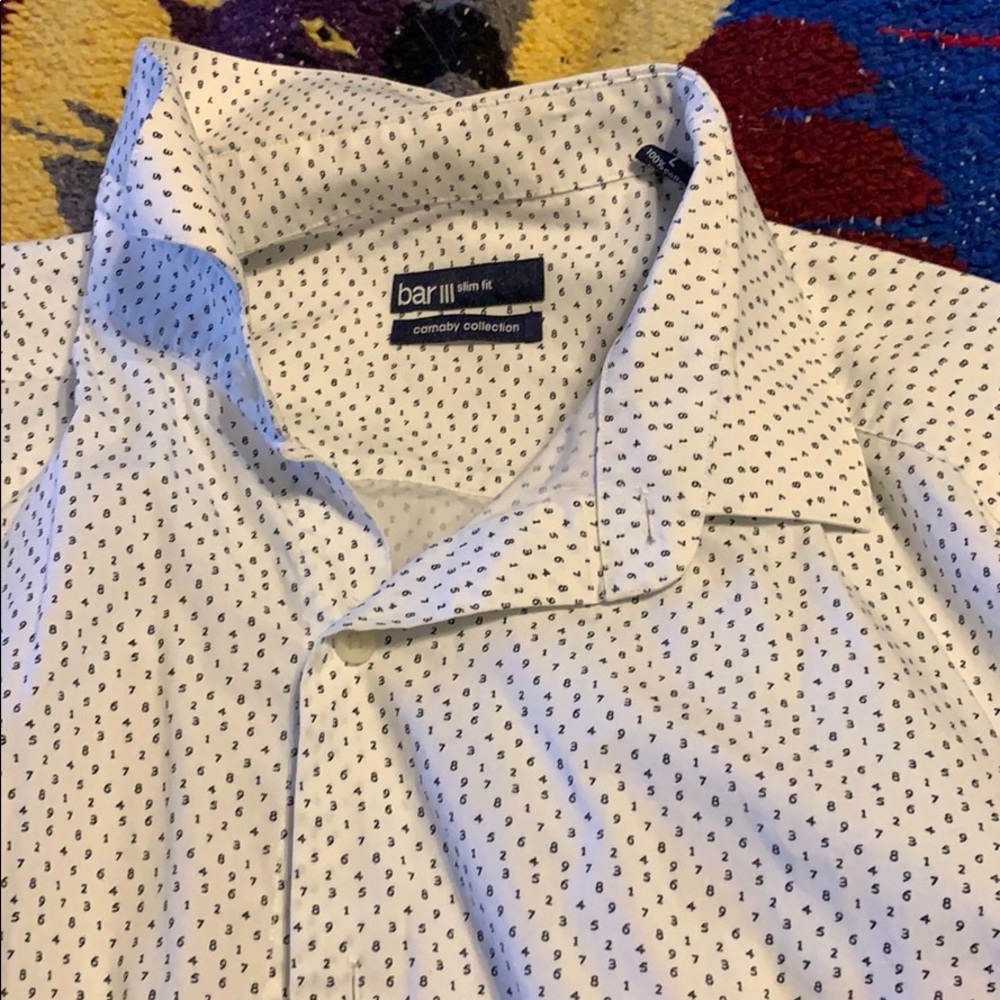 Fun math number bar III dress shirt. Barely worn.